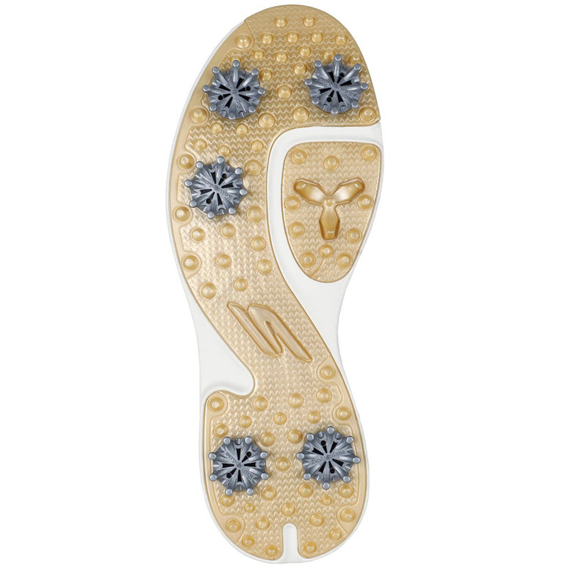 Skechers Go Golf Jasmine 2 Ladies Spiked Waterproof Shoes - White/Gold