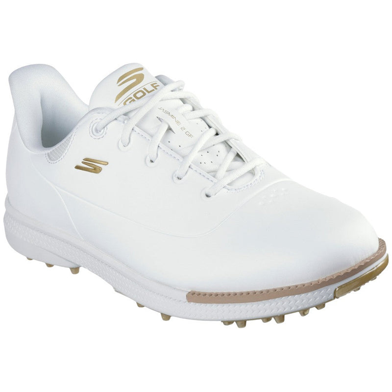 Skechers Go Golf Jasmine 2 Ladies Spikeless Waterproof Shoes - White/Gold