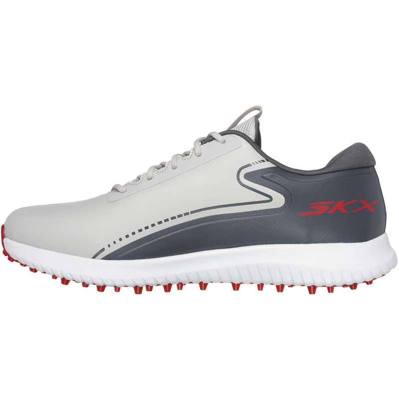 Skechers Go Golf Max 3 Mens Spikeless Waterproof Shoes - Grey/Red