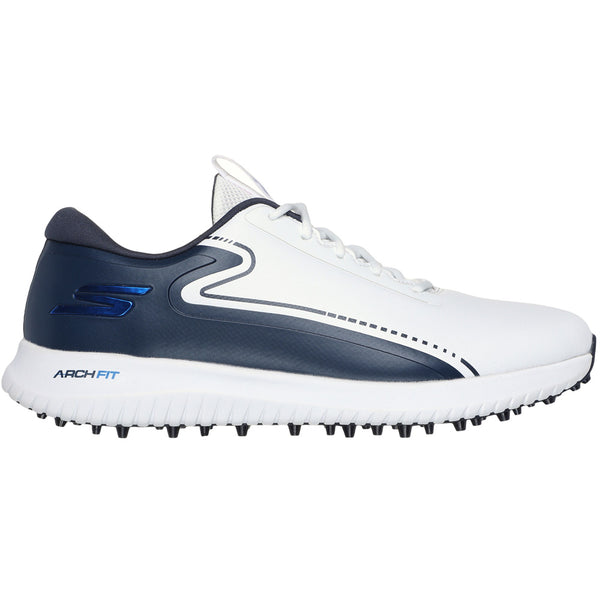 Skechers Go Golf Max 3 Mens Spikeless Waterproof Shoes - White/Navy/Blue