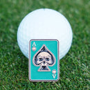 Skins Golf Ace of Skulls 2 Ball Marker