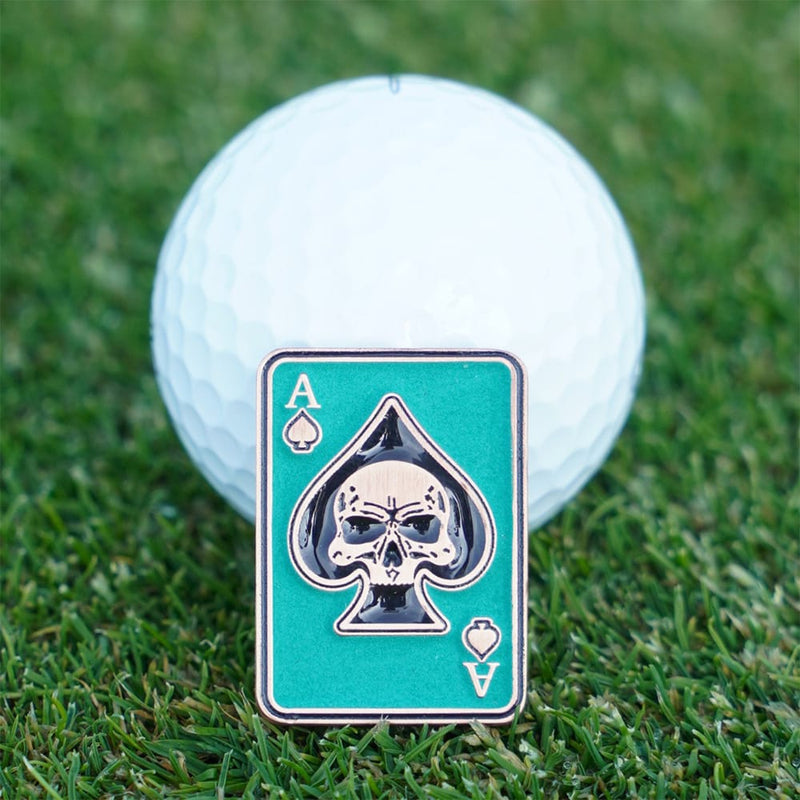 Skins Golf Ace of Skulls 2 Ball Marker