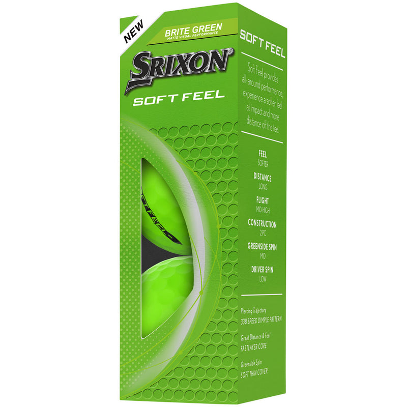 Srixon Soft Feel Golf Balls - Brite Green - 12 Pack