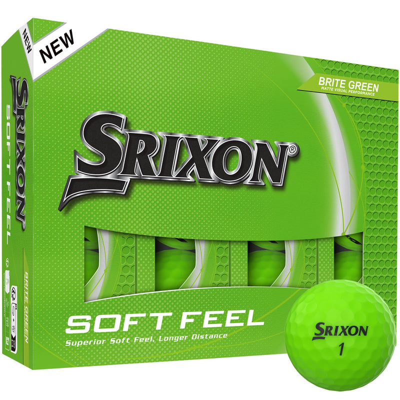 Srixon Soft Feel Golf Balls - Brite Green - 12 Pack