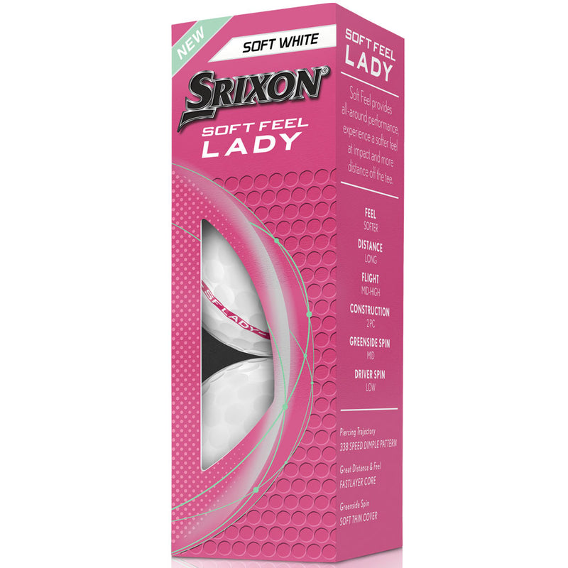 Srixon Soft Feel Ladies Golf Balls FREE Personalisation - White