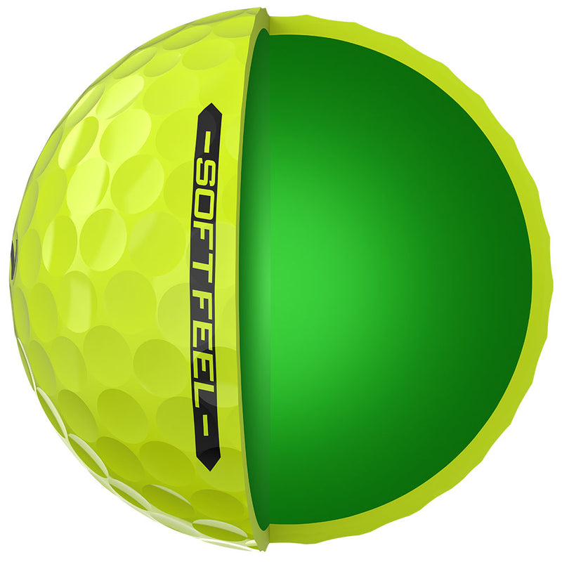 Srixon Soft Feel Golf Balls - Yellow - 12 Pack