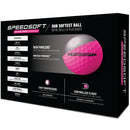 TaylorMade Speedsoft Golf Balls - Hi-Vis Pink - 12 Pack