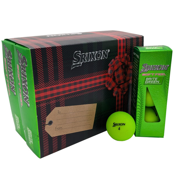 Srixon Soft Feel Golf Balls - Brite Green - Festive Double Dozen