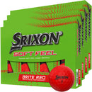 Srixon Soft Feel Golf Balls - Brite Red - 4 Pack