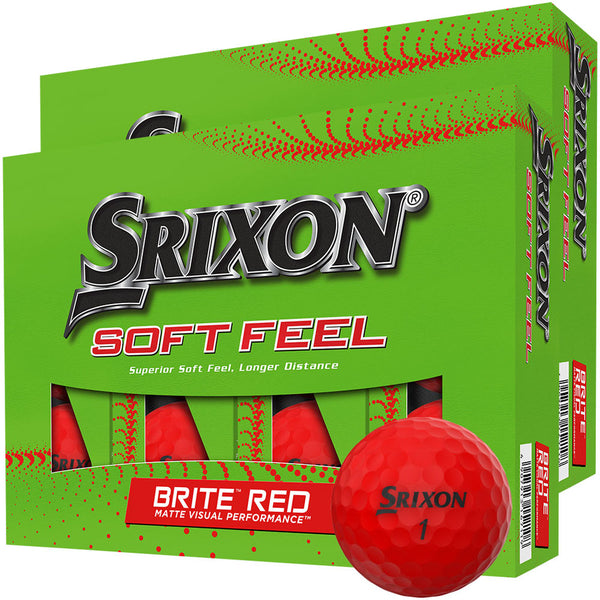 Srixon Soft Feel Golf Balls - Brite Red - Double Dozen