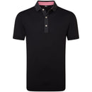 FootJoy Star Geo Trim Pique Polo Shirt - Black