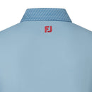 FootJoy Star Geo Trim Pique Polo Shirt - Chambray/Coastal Blue