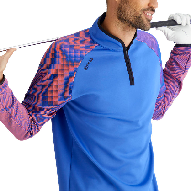 Ping Strio 1/2 Zip Mid Layer  - Ultra Blue/Dubarry