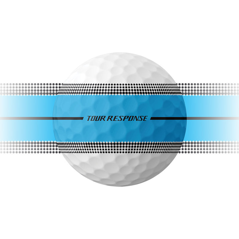 TaylorMade Tour Response Stripe Balls - Neon Blue - 12 Pack