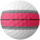 TaylorMade Tour Response Stripe Balls - Neon Pink - 12 Pack