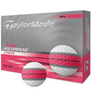 TaylorMade Tour Response Stripe Balls - Neon Pink - 12 Pack