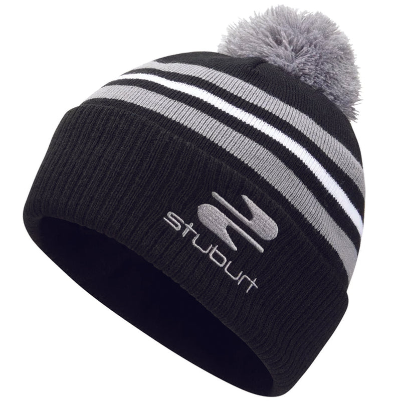 Stuburt Noble Bobble Golf Bobble Beanie - Black/Ash