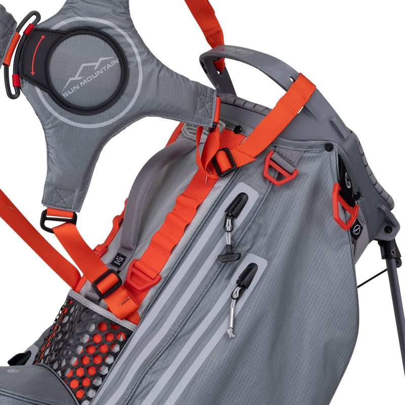 Sun Mountain H2NO Lite 14-Way Waterproof Stand Bag - Cadet/Nickel/Tango