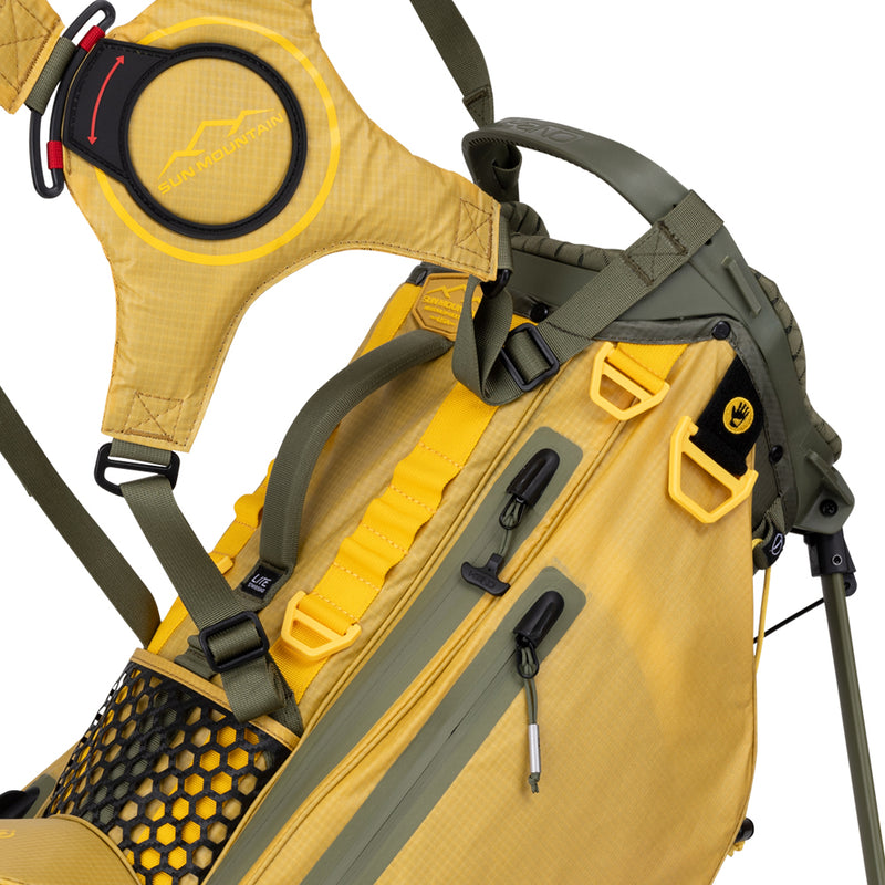 Sun Mountain H2NO Lite 4-Way Waterproof Stand Bag - Moss/Gold/Taxi