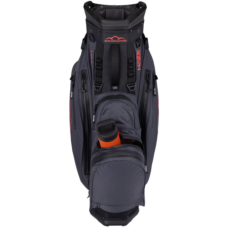 Sun Mountain H2NO Lite Waterproof Cart Bag - Black/Steel/Red