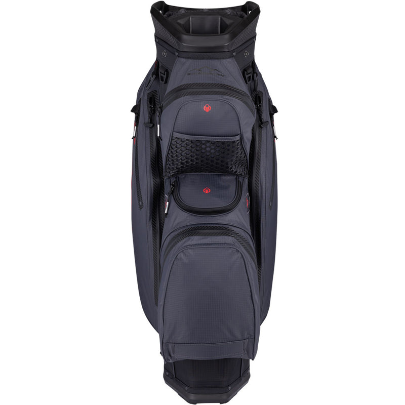 Sun Mountain H2NO Staff Waterproof Cart Bag - Black/Steel/Red