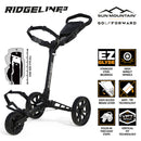 Sun Mountain Ridgeline 3-Wheel Push Trolley - Black