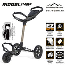 Sun Mountain Ridgeline 3-Wheel Push Trolley - Sand/Hunter