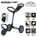 Sun Mountain Ridgeline 3-Wheel Push Trolley - Sport Blue