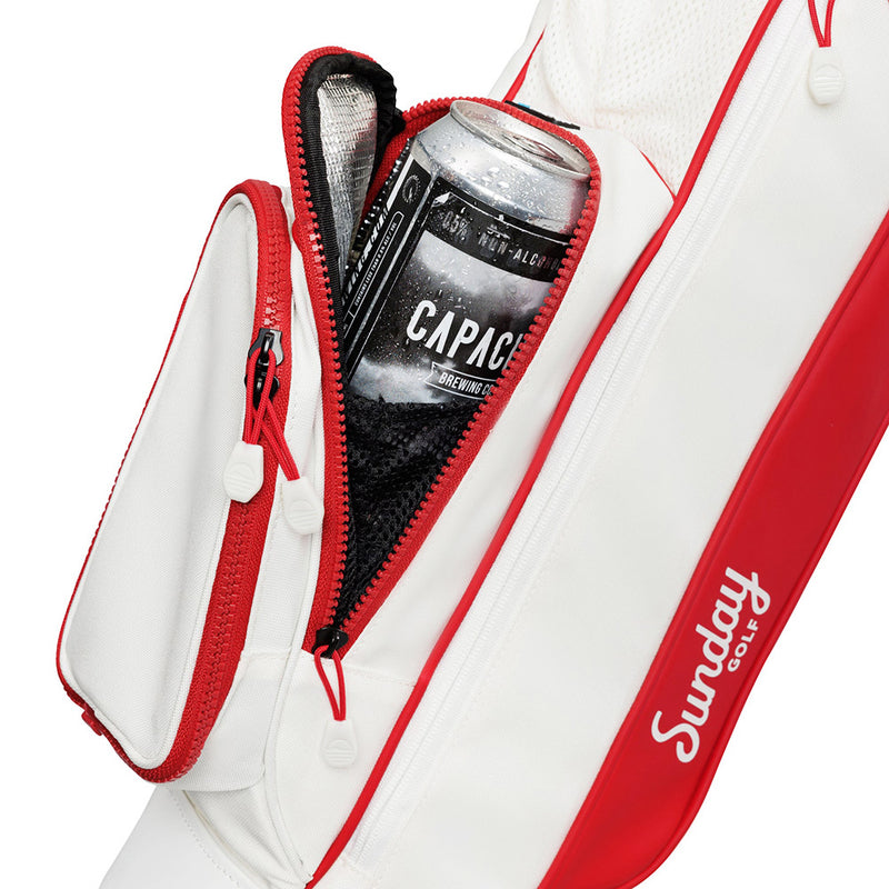 Sunday Golf Loma Pencil Stand Bag - Red/Off White