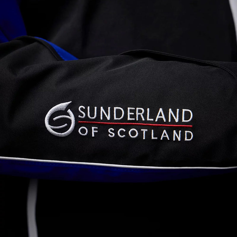 Sunderland Matterhorn Waterproof Golf Jacket - Black/Electric Blue/White