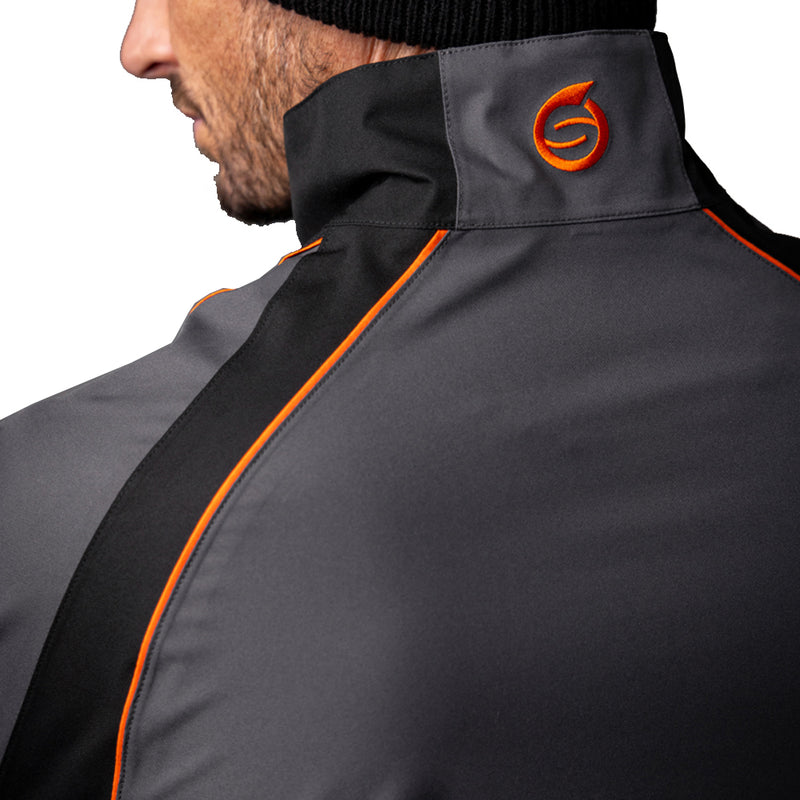 Sunderland Typhoon Waterproof Golf Jacket - Charcoal/Black/Inferno