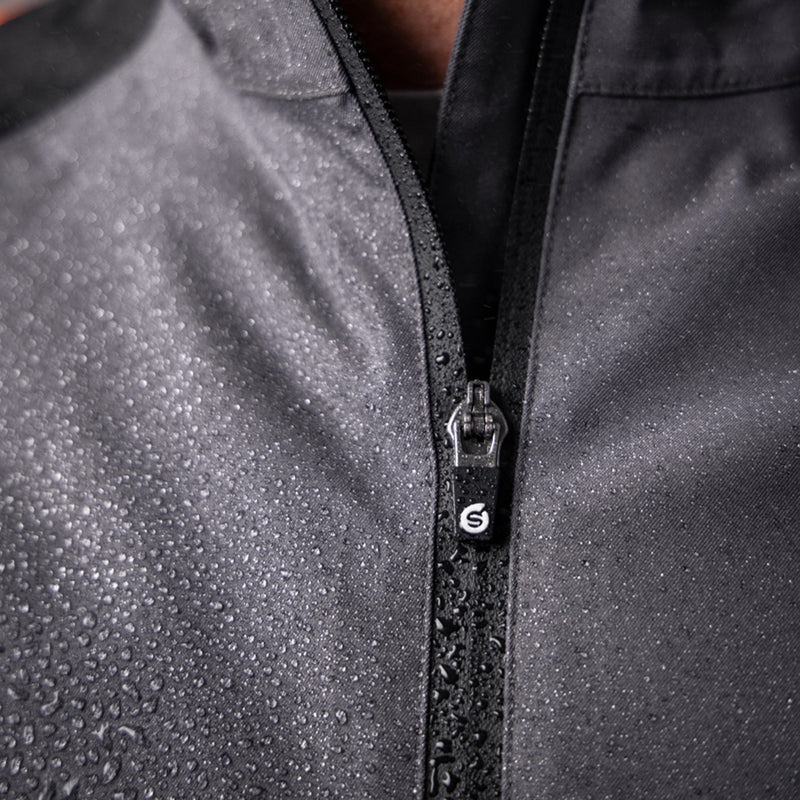 Sunderland Typhoon Waterproof Golf Jacket - Charcoal/Black/Inferno
