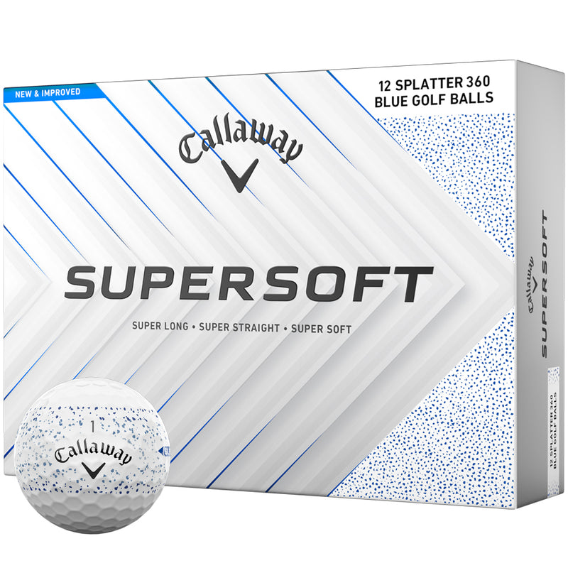 Callaway Supersoft Golf Balls - Blue Splatter - 12 Pack