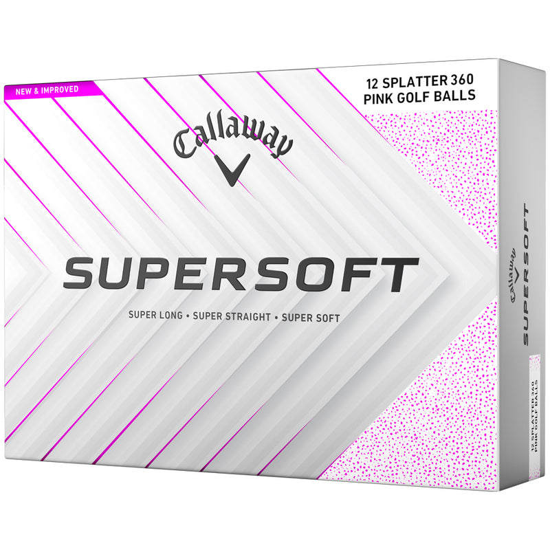 Callaway Supersoft Golf Balls - Pink Splatter - 12 Pack