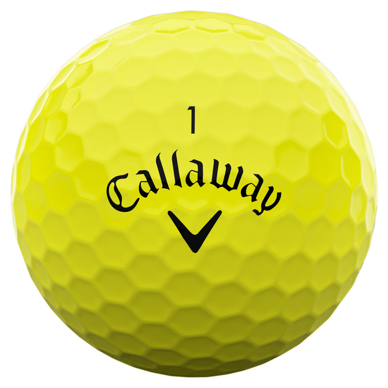 Callaway Supersoft Golf Balls - Yellow - Personalised Text