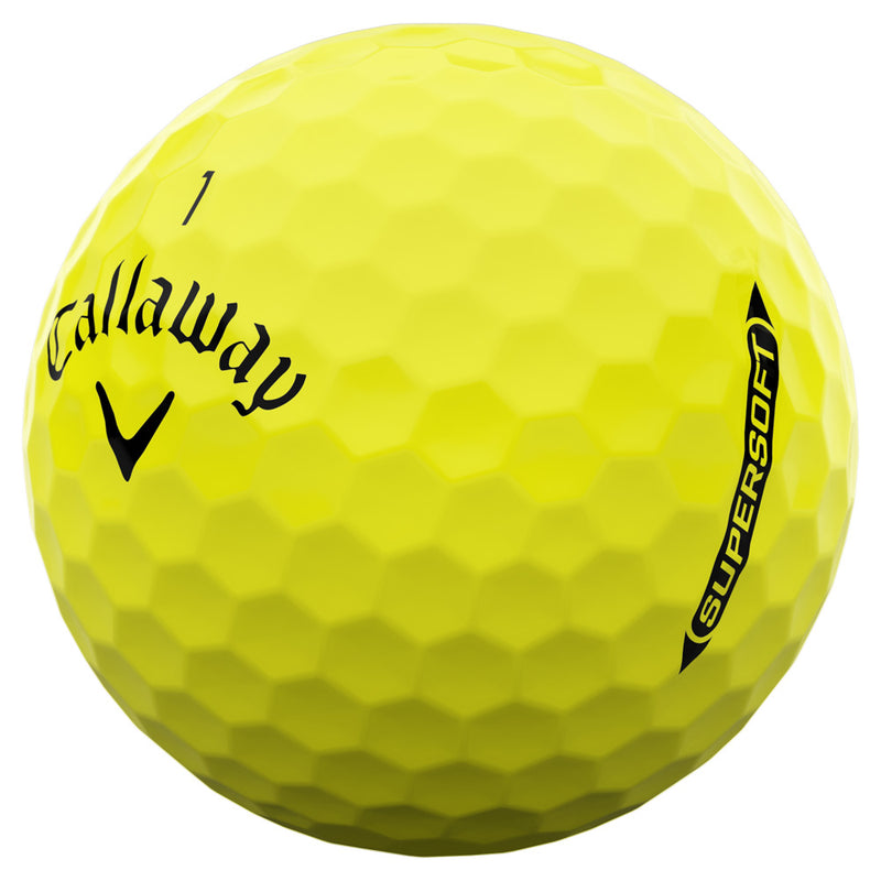 Callaway Supersoft Golf Balls - Yellow - Personalised Text