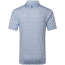 FootJoy Surfs Up Print Lisle Polo Shirt - White/Chambray/Nantucket Red/Coastal Blue