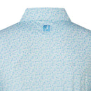 FootJoy Surfs Up Print Lisle Polo Shirt - Deep Reef/White/Sea Glass/Blue Reef