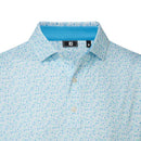 FootJoy Surfs Up Print Lisle Polo Shirt - Deep Reef/White/Sea Glass/Blue Reef