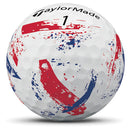 TaylorMade SpeedSoft Ink Golf Balls - White/Blue/Red - 12 Pack
