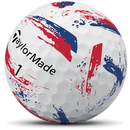 TaylorMade SpeedSoft Ink Golf Balls - White/Blue/Red - 12 Pack