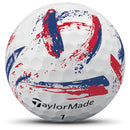 TaylorMade SpeedSoft Ink Golf Balls - White/Blue/Red - 12 Pack