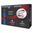 TaylorMade SpeedSoft Ink Golf Balls - White/Blue/Red - 12 Pack