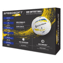 TaylorMade SpeedSoft Ink Golf Balls - Yellow/Blue - 12 Pack