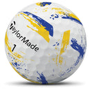 TaylorMade SpeedSoft Ink Golf Balls - Yellow/Blue - 12 Pack