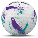 TaylorMade SpeedSoft Ink Golf Balls - Purple/Teal - 12 Pack