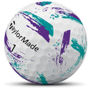 TaylorMade SpeedSoft Ink Golf Balls - Purple/Teal - 12 Pack