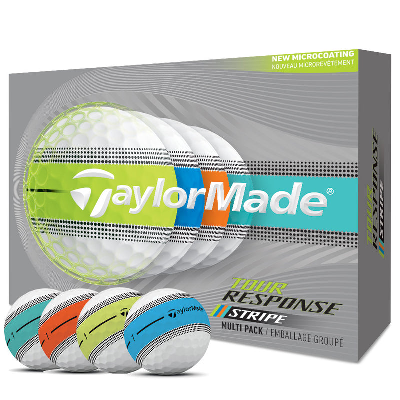 TaylorMade Tour Response Stripe Golf Balls - Multi - 12 Pack
