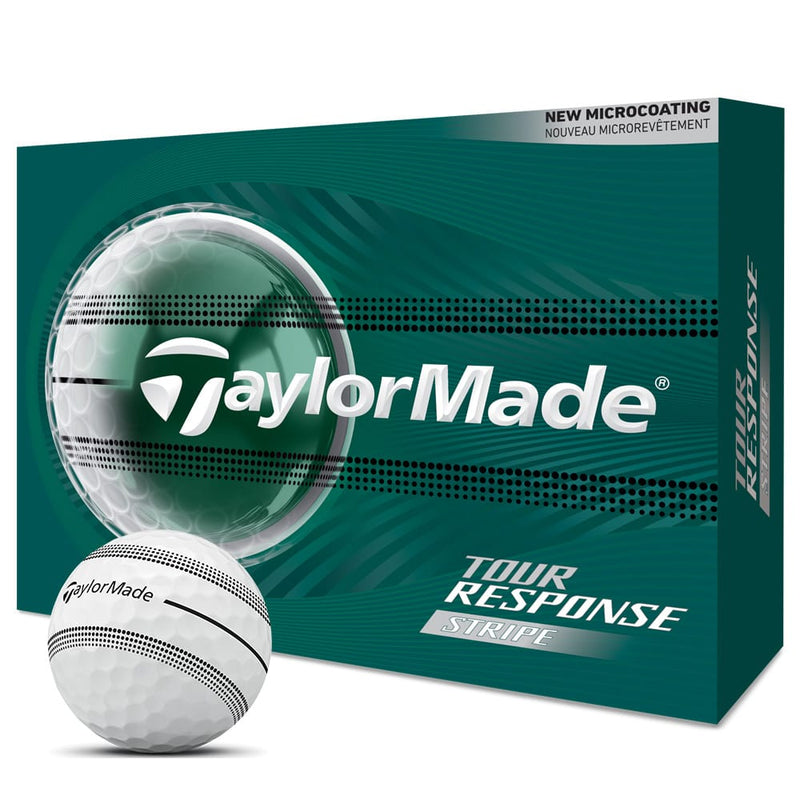TaylorMade Tour Response Stripe Golf Balls - White/Black - 12 Pack