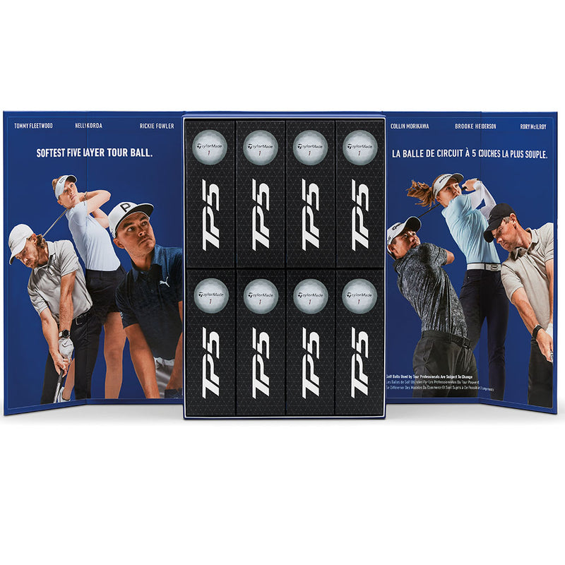 TaylorMade TP5 Golf Balls - White - 4 for 3 Dozen